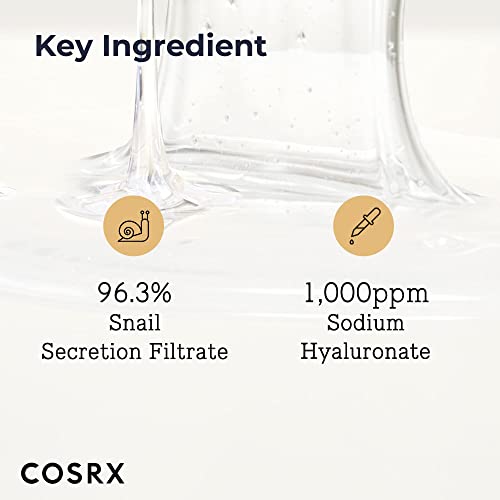 COSRX Advanced Snail 96 Mucin Power Essence 100ml, Skin Repair & Hydrating Serum, Snail Secretion Filtrate 96% & Hyaluronic acid, Korean Skincare, Cruelty Free