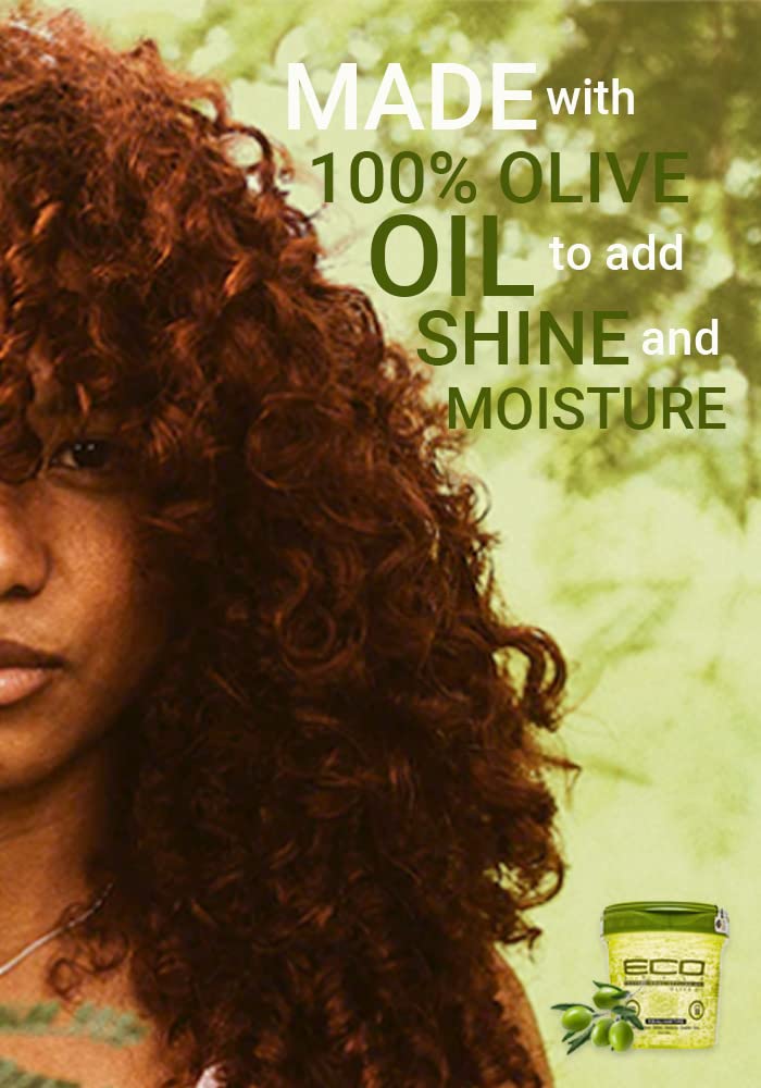 Ecostyle Olive Oil Styling Gel, All Day Hold, Alcohol Free, Paraben Free, Sulphate Free, No Flaking, Anti-Itch, 473 ml